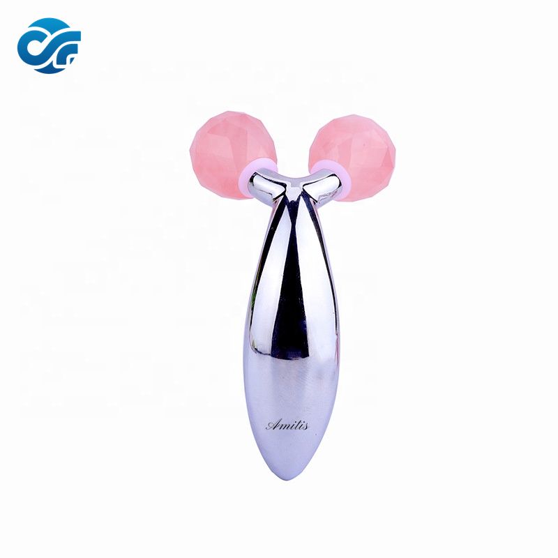 AM-R4 <br> 3d Pink Rose Quartz Jade Roller